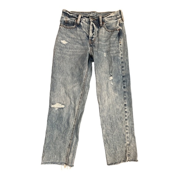 Old Navy High Rise Slouchy Straight Jeans Size 0 OP1 - Picture 1 of 3